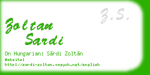 zoltan sardi business card