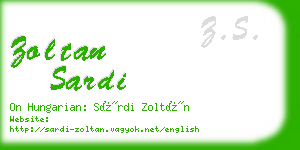 zoltan sardi business card